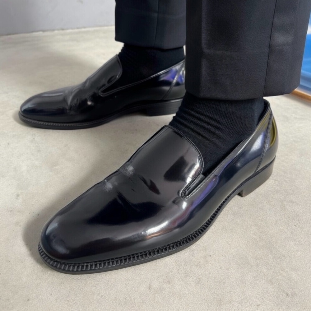 ALDO Men’s Black Patent Leather Dress Shoes Slip-On Formal Loafers Size 12 - Picture 5 of 6